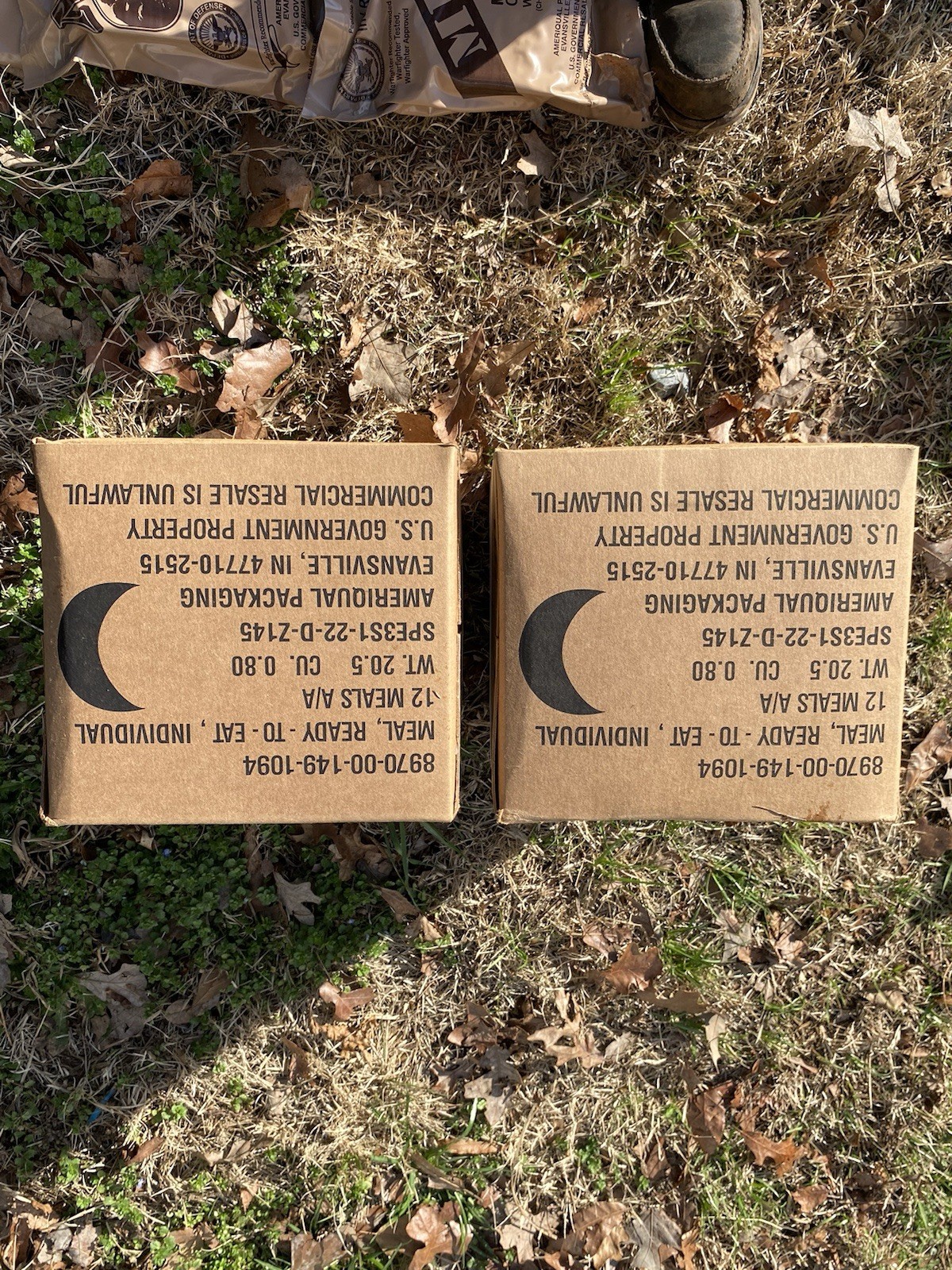 MRE U.S. Military Ready to Eat Meals INSP 2025 Case A & B 24 Meals FREE SHIP