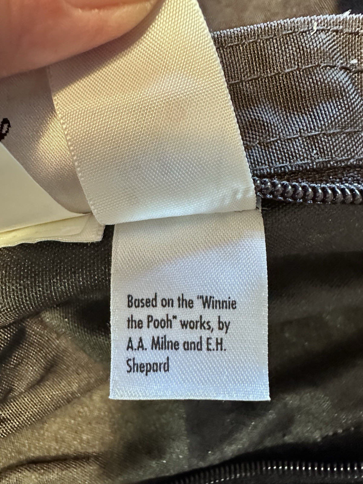 Walt Disney World Large 14" by 13.5" Tote Purse Shoulder Bag Black 90's