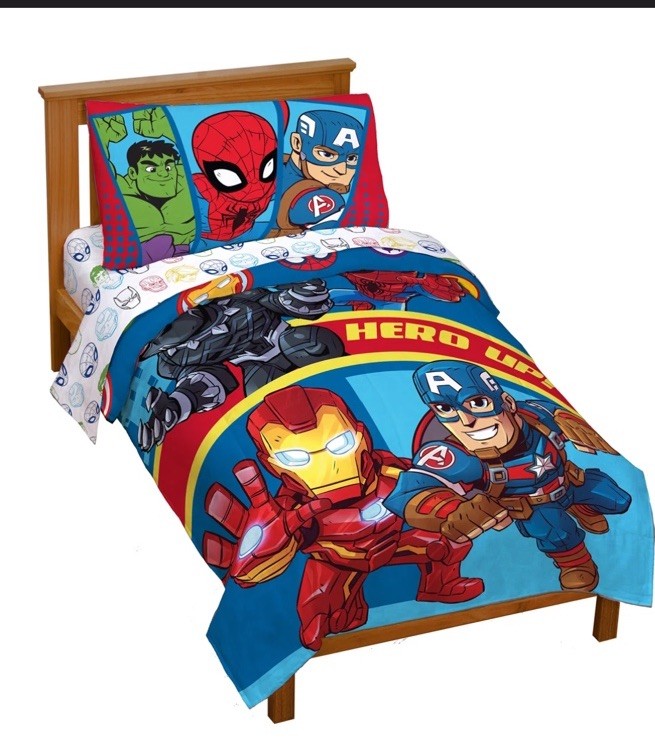 Marvel Superhero 4 Pc. TODDLER  Bedding Set
