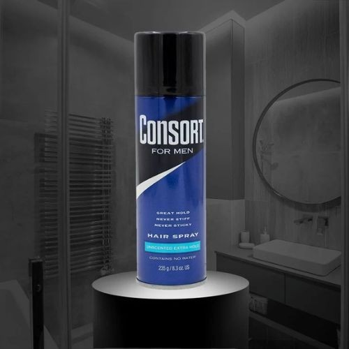 Consort Unscented Extra Hold Hair Spray for Men, 8.3 oz., Shine Enhancing *NEW*