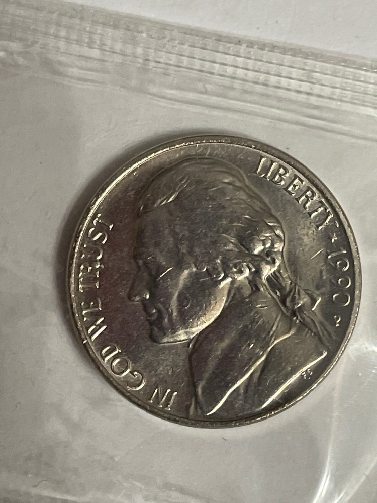 1990 P Jefferson Nickel