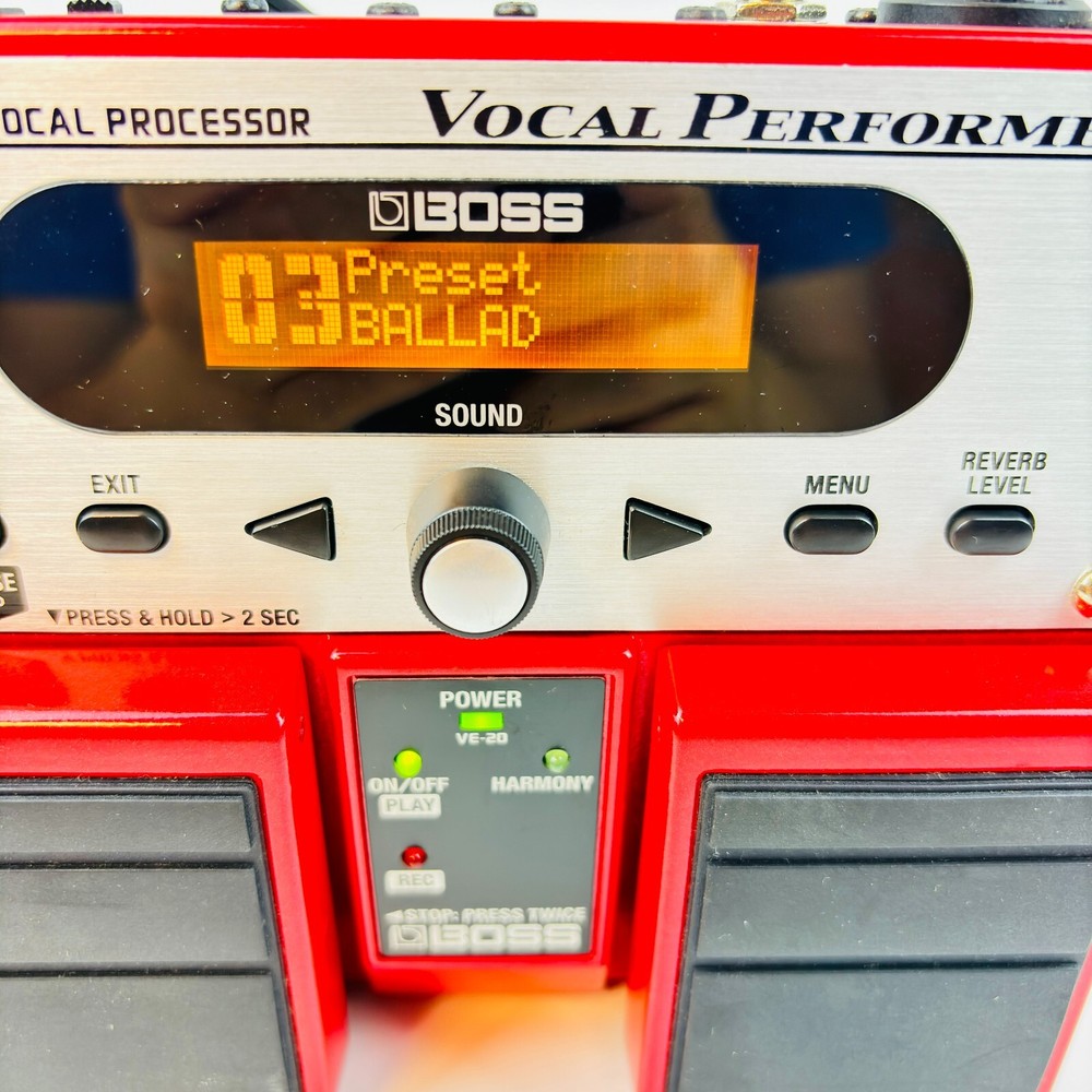 Boss VE-20 Vocal Performer Effects pedal for Vocal Multi-Effects processor Red