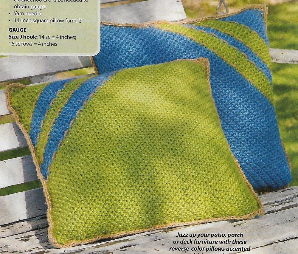 On-the-Edge Pillows crochet pattern instructions