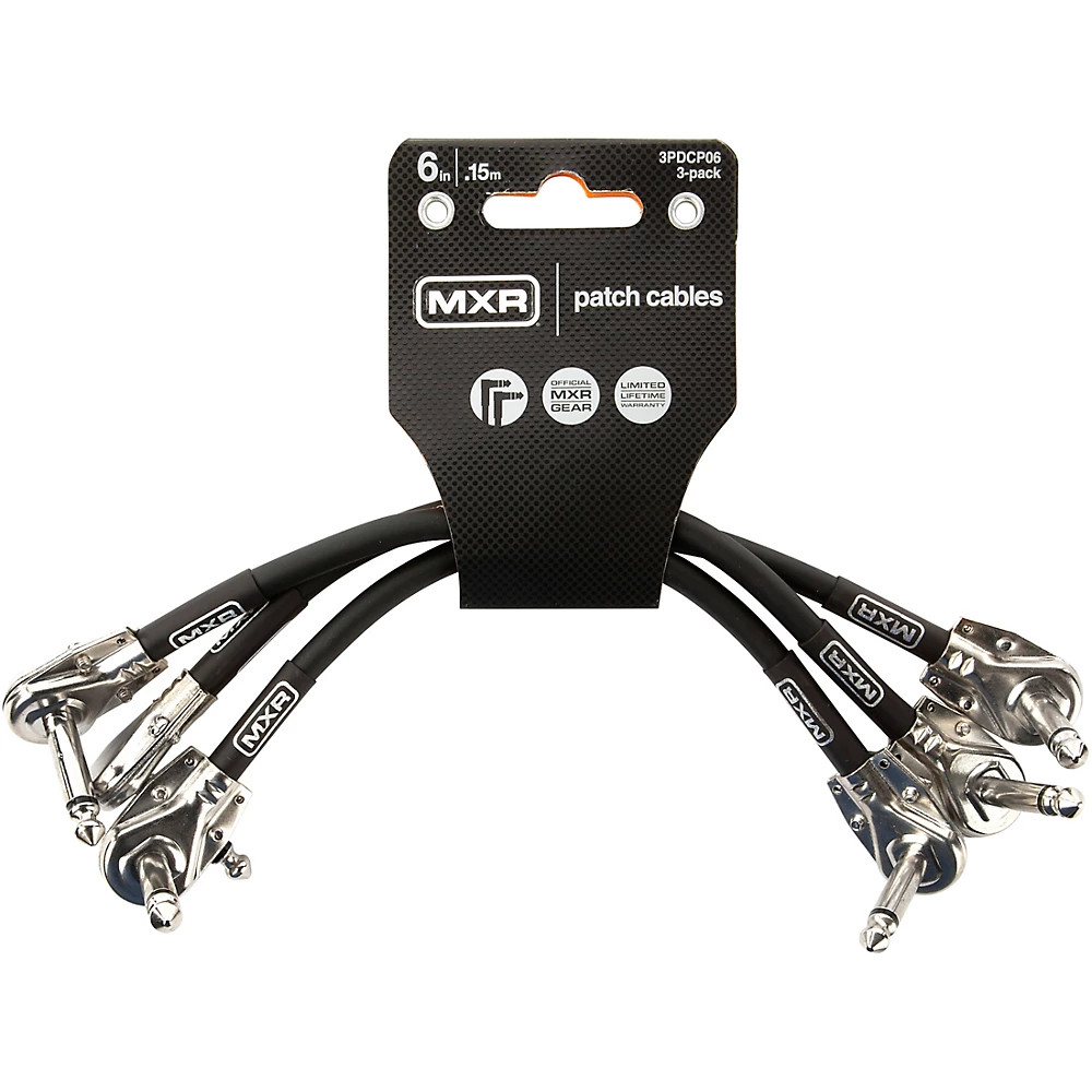 MXR Patch Cable 3-Pack 6 in 6 in. Black