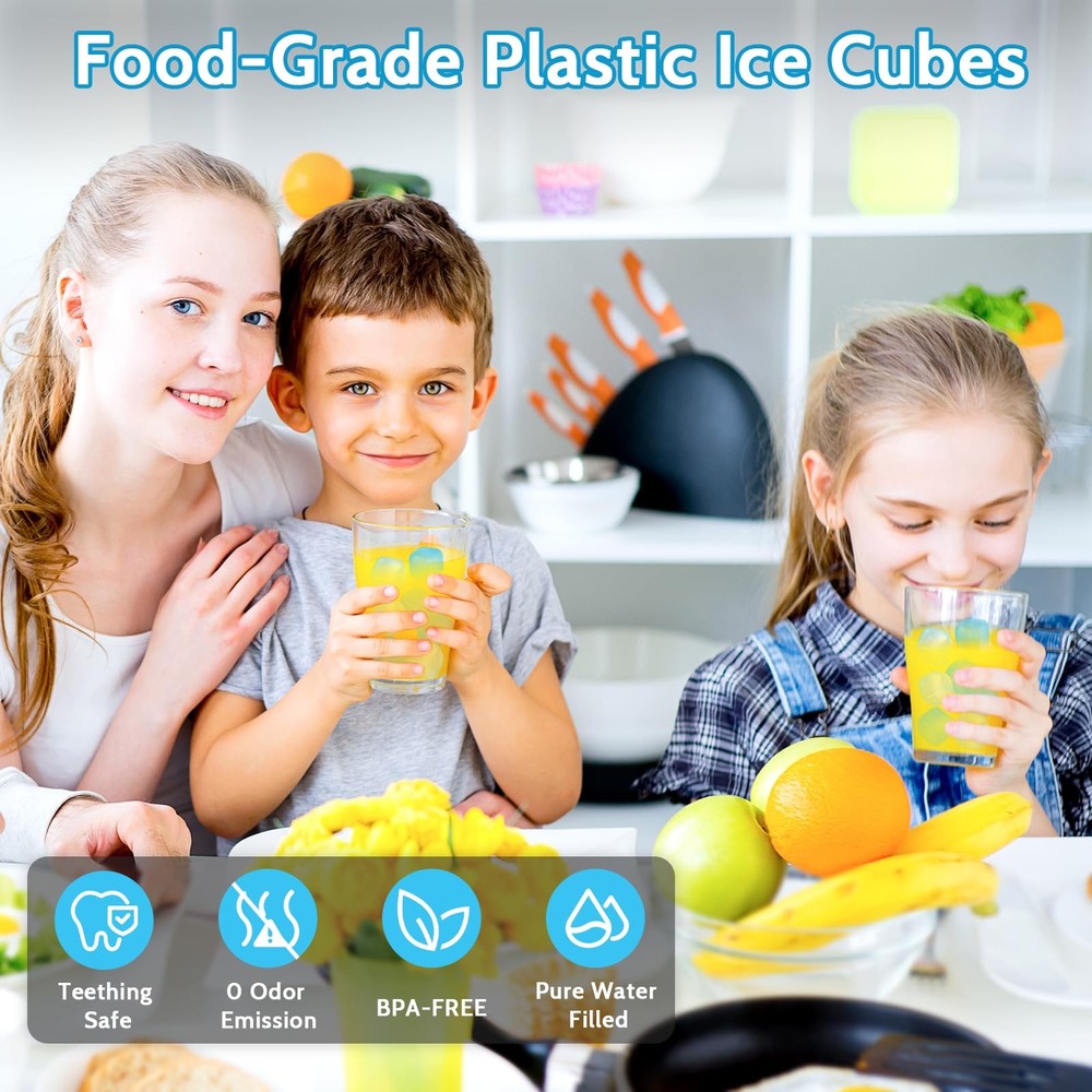 360 Pack Reusable Ice Cubes Refreezable Plastic Ice Cubes Without Diluting Re...