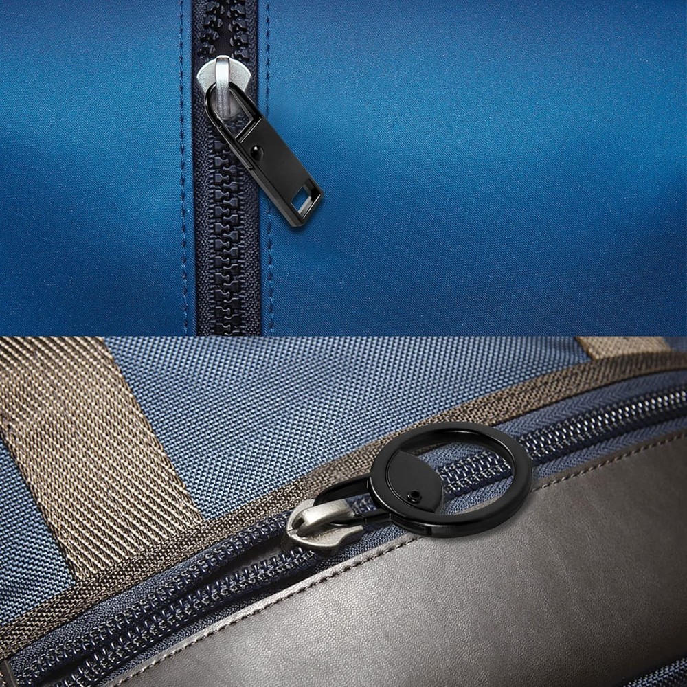 Durable Black Zipper Pull Tab Replacement Kit - Quick, Tool-Free Fix for Bags