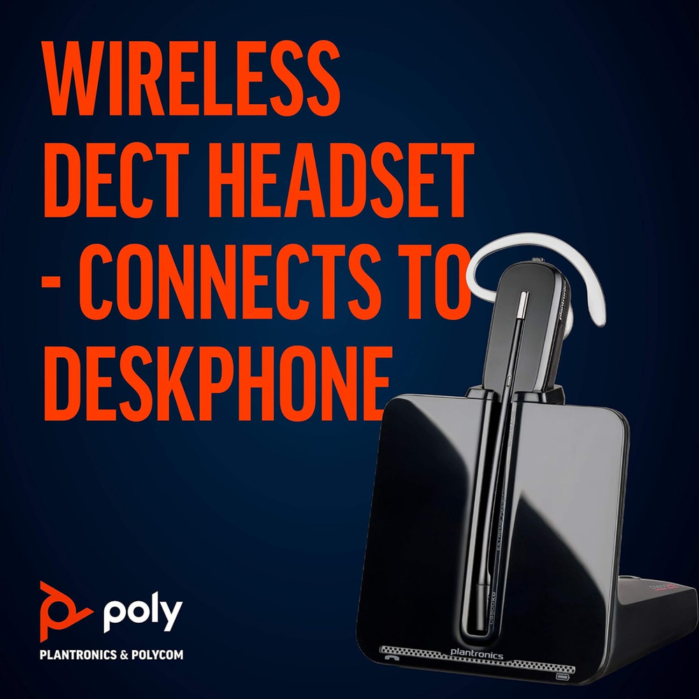Poly Plantronics CS540 Wireless Convertible Headset DECT HD Noise Cancelling Mic