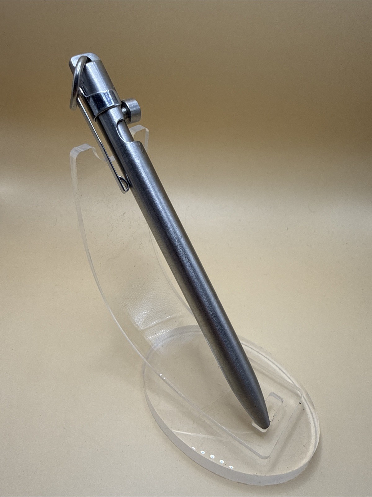 Stainless Steel Bolt Action Pen With Clip