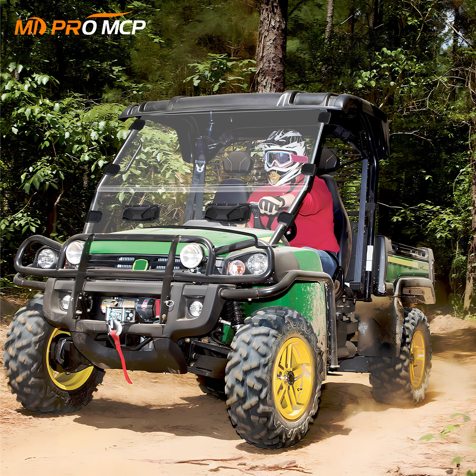 Vented Front Windshield Scratch Proof for John Deere Gator HPX 620i 625i 825i