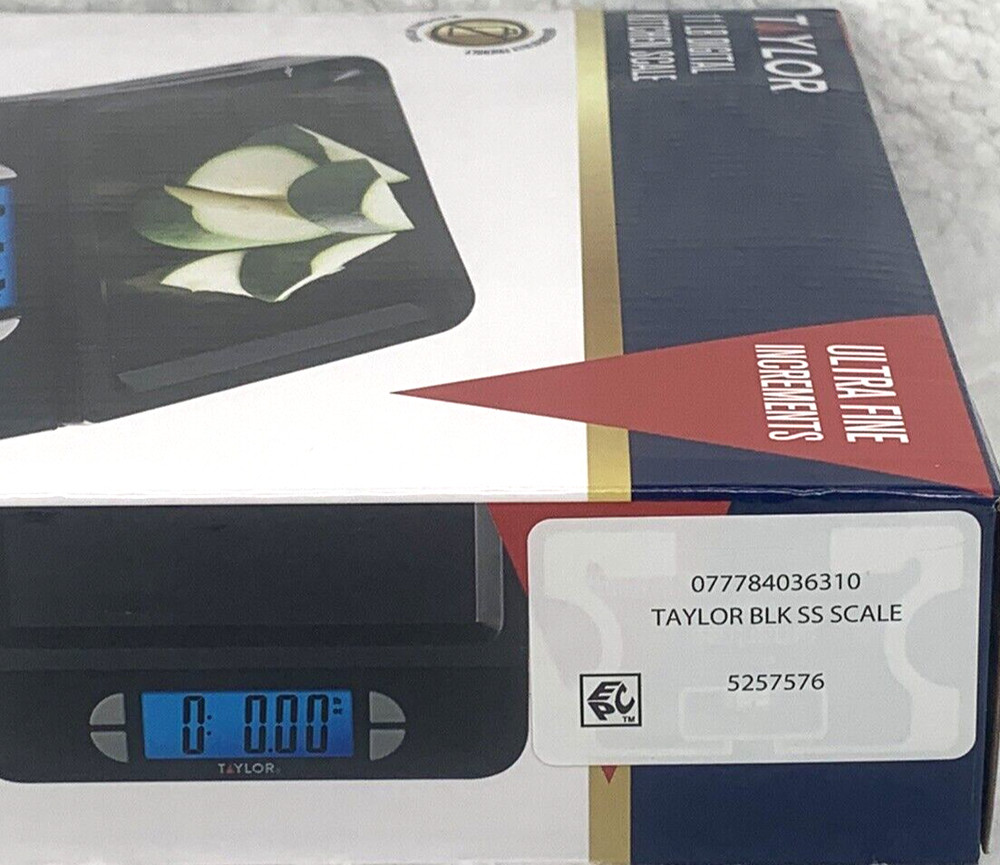 Taylor Kitchen Digital Scale Max 11 Lb. USB Rechargeable Multi-Function Black