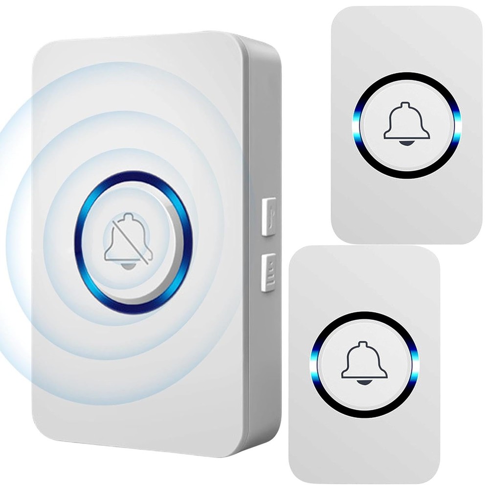 Wireless Doorbell 2 Button 1 Receiver Set Remote Control Door Ring