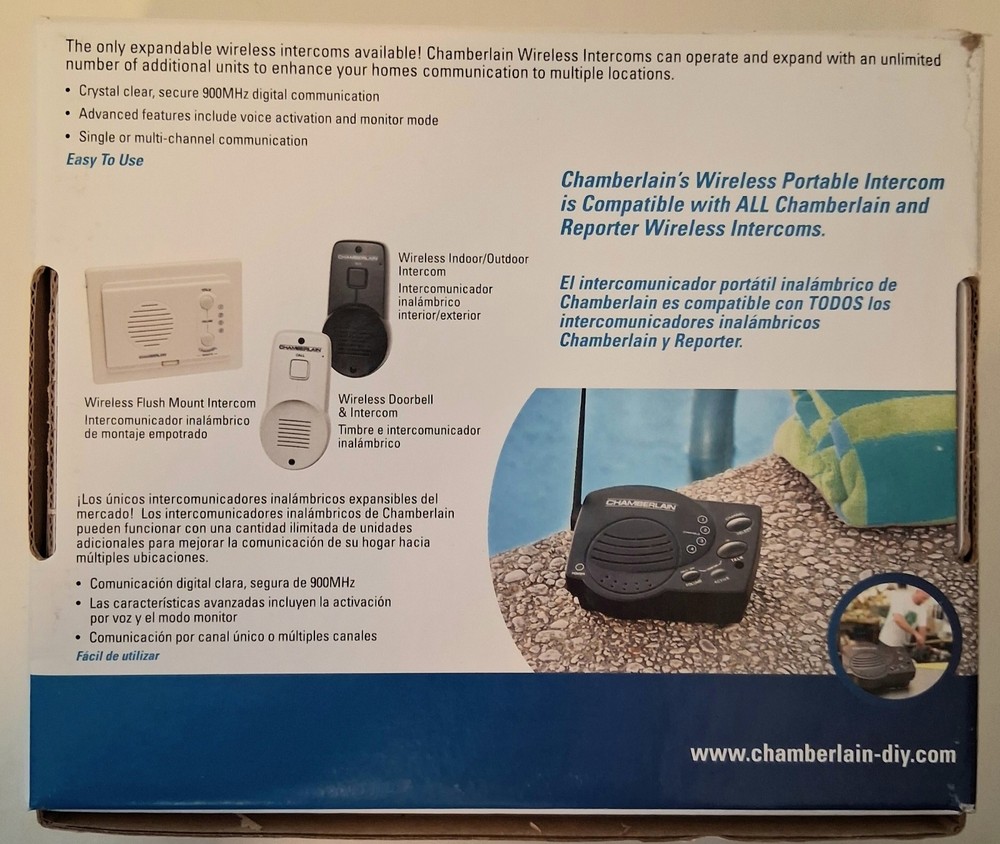 Chamberlain Wireless Portable Intercom, Single