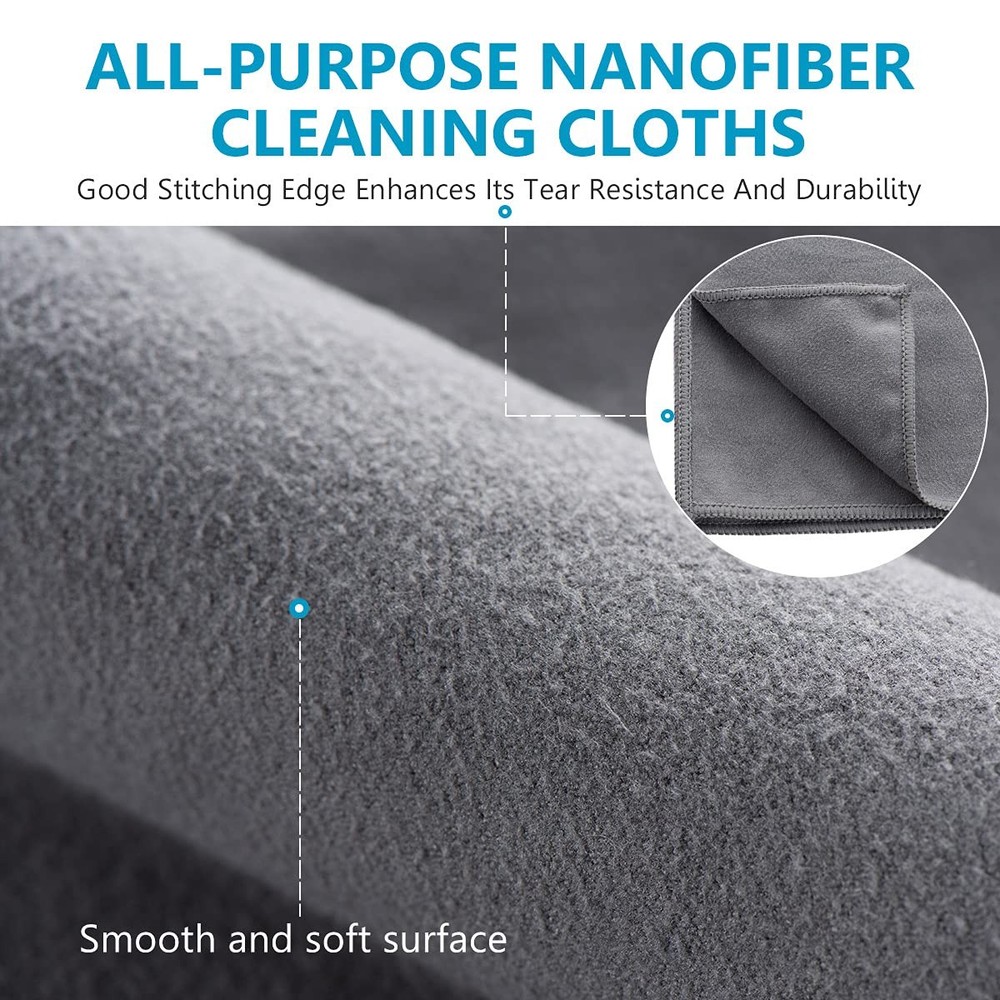 Microfiber Screen Cleaning Cloth, Premium Double-Sided Suede Microfiber Cloths