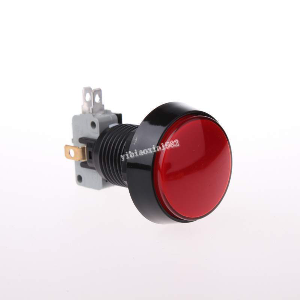 10pcs Arcade Game AC 250V 15A 36mm Dia Circular Push Button Red + Micro Switch