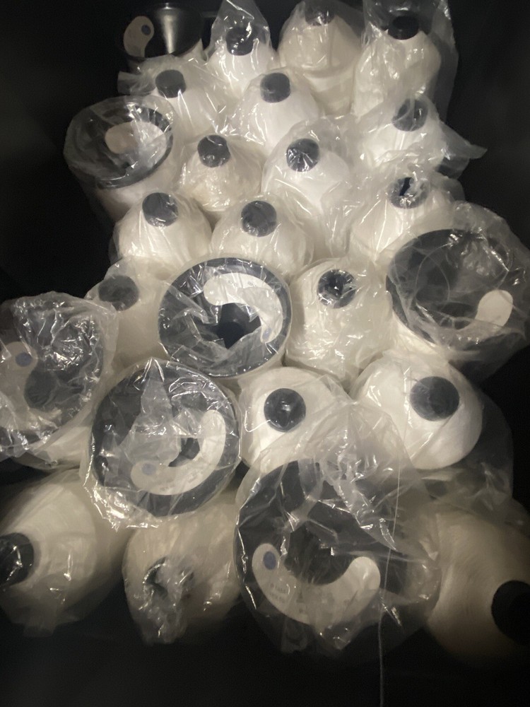 White Lubricated Polyester Thread 100 Cones For $200