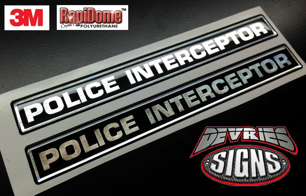 Domed FIRE INTERCEPTOR PURSUIT VEHICLE emblems fire fighter badges 3M