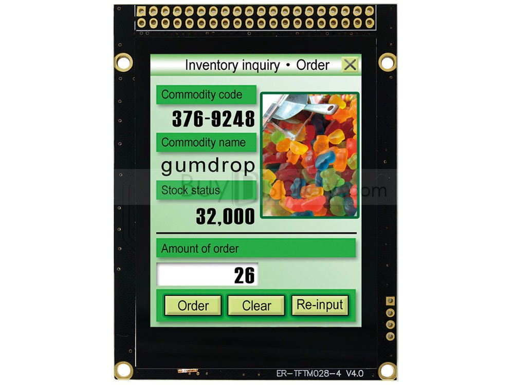 2.8"inch TFT LCD Display w/Capacitive Touch Panel Screen,Breakout Board,Tutorial