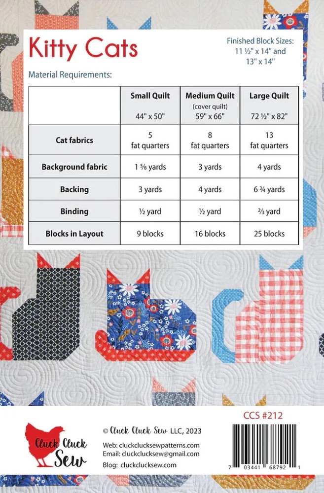 Kitty Cats Quilt Pattern by Cluck Cluck Sew