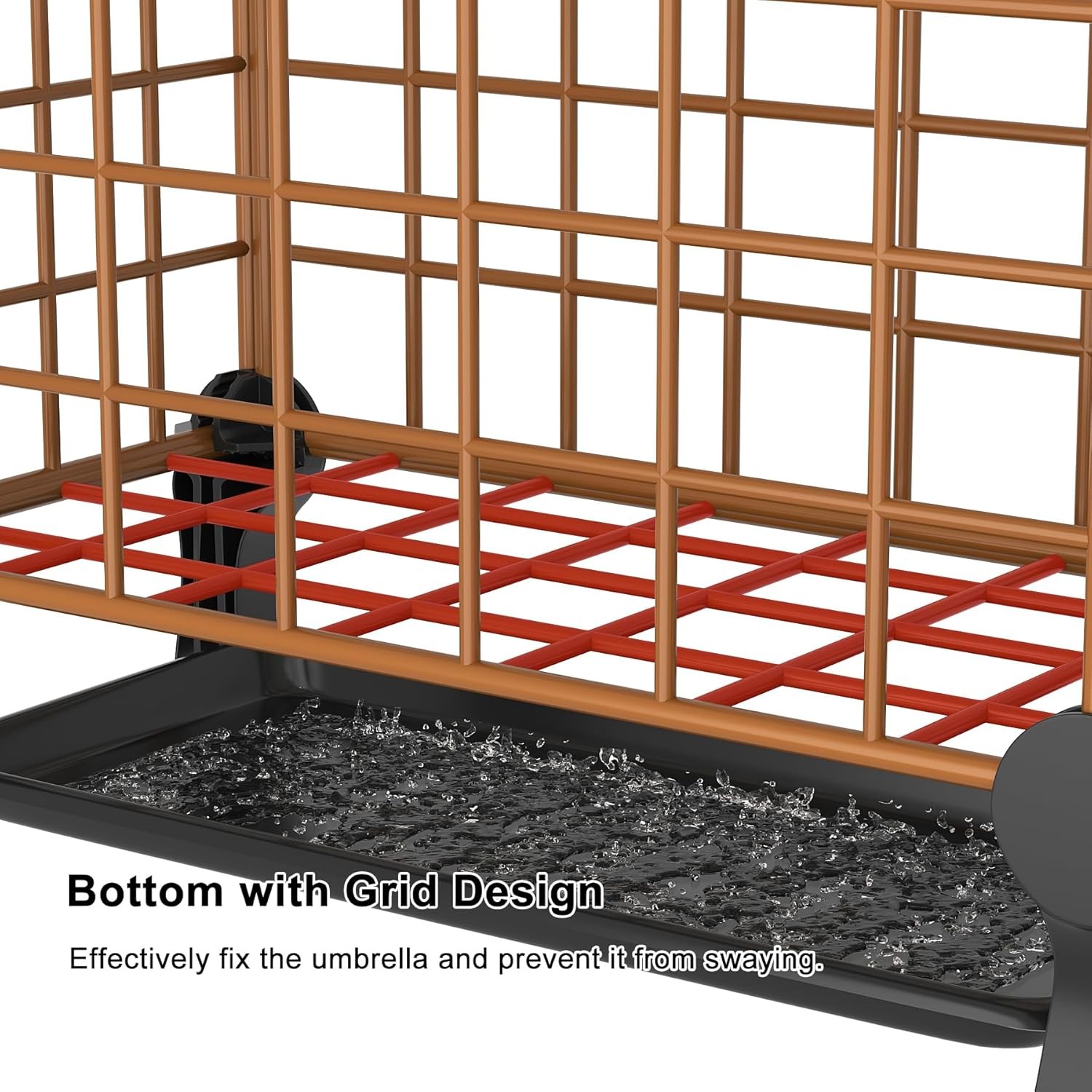 AWTATOS Umbrella Holder Entryway, Umbrella Stand Freestanding, Metal Square Umbr