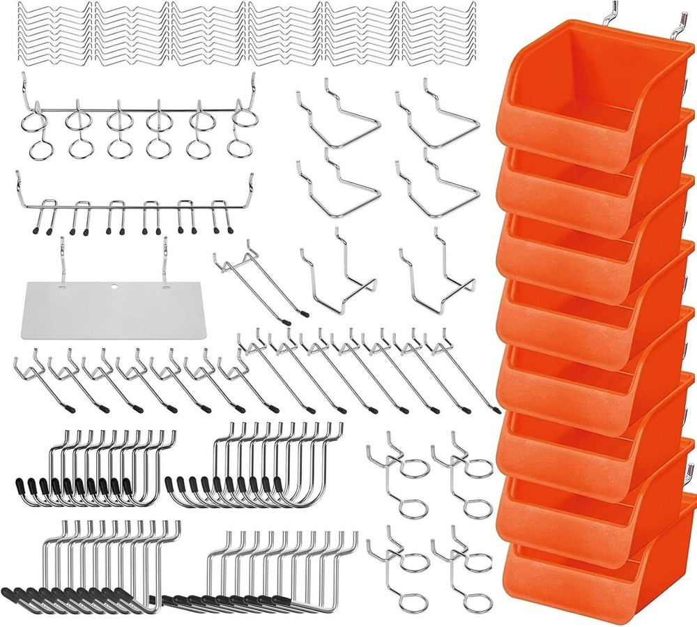 Innovative Pegboard Hook Assortment – 150PCS with Durable Rust-Resistant Steel