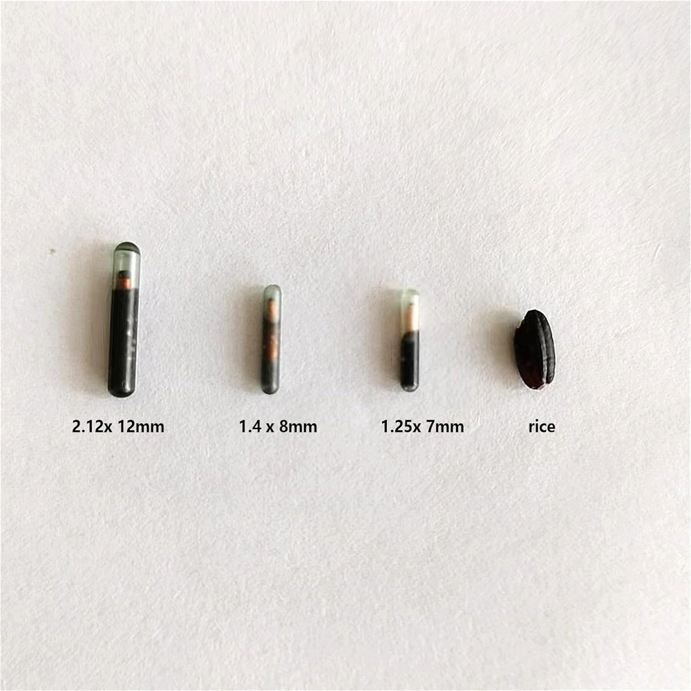 Microchip ID Bioglass Transponder Tag Injectable with Sharp Needle 5 Pack Mini S