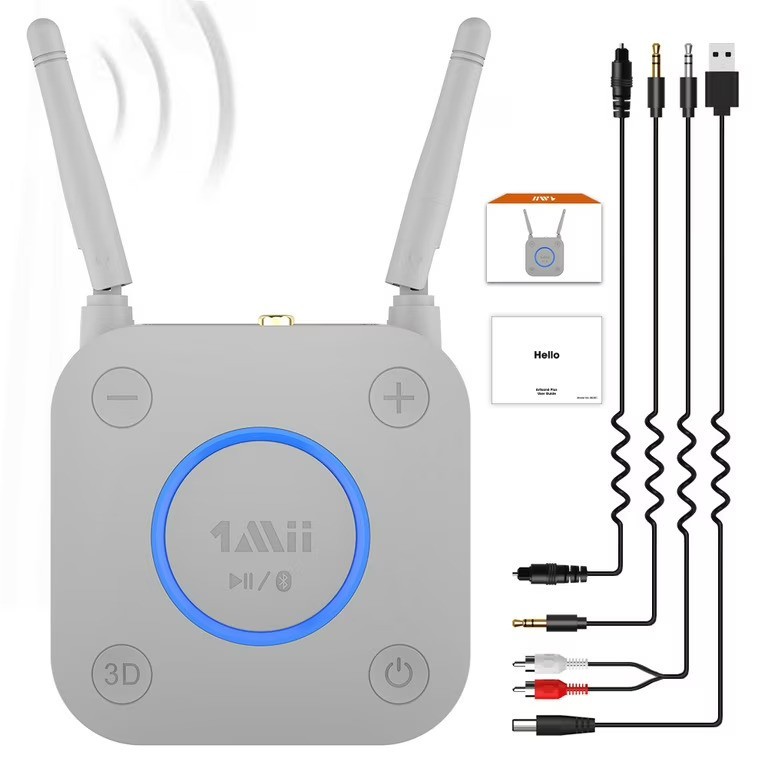 1mii B06 Pro Bluetooth Adapter 5.2 Long Range Hifi aptX HD 3D Surround Home