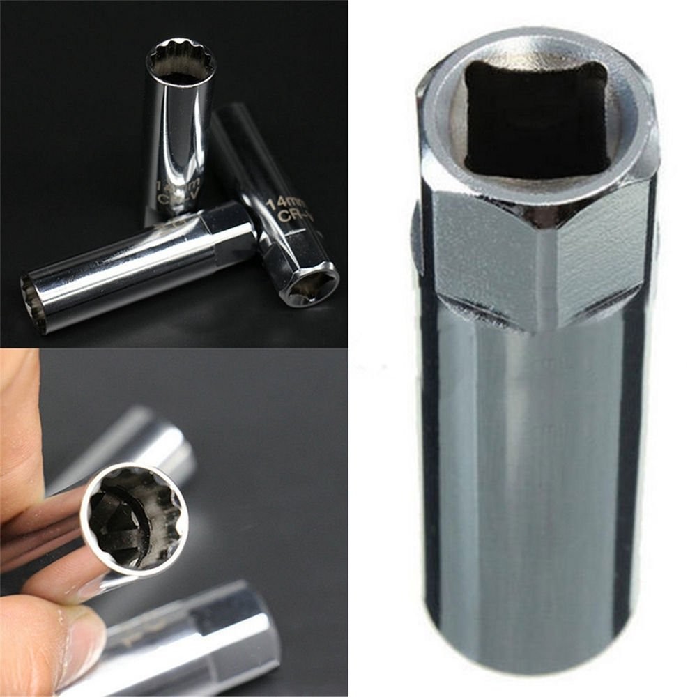 OSOF 14mm & 16mm Spark Plug Socket Thin Wall 12-Point One Size, Silver