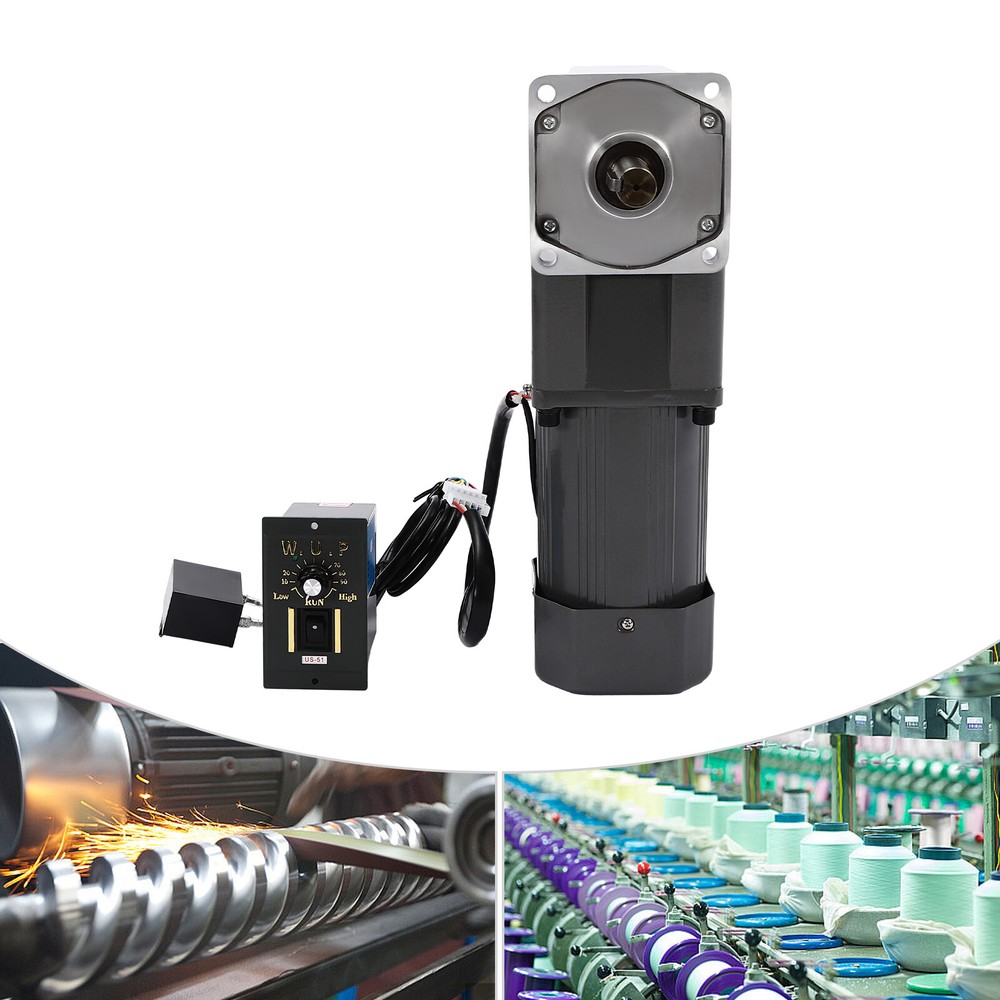 110V 200W Adjustable Speed Reversible AC Gear Reduction Motor with Controller