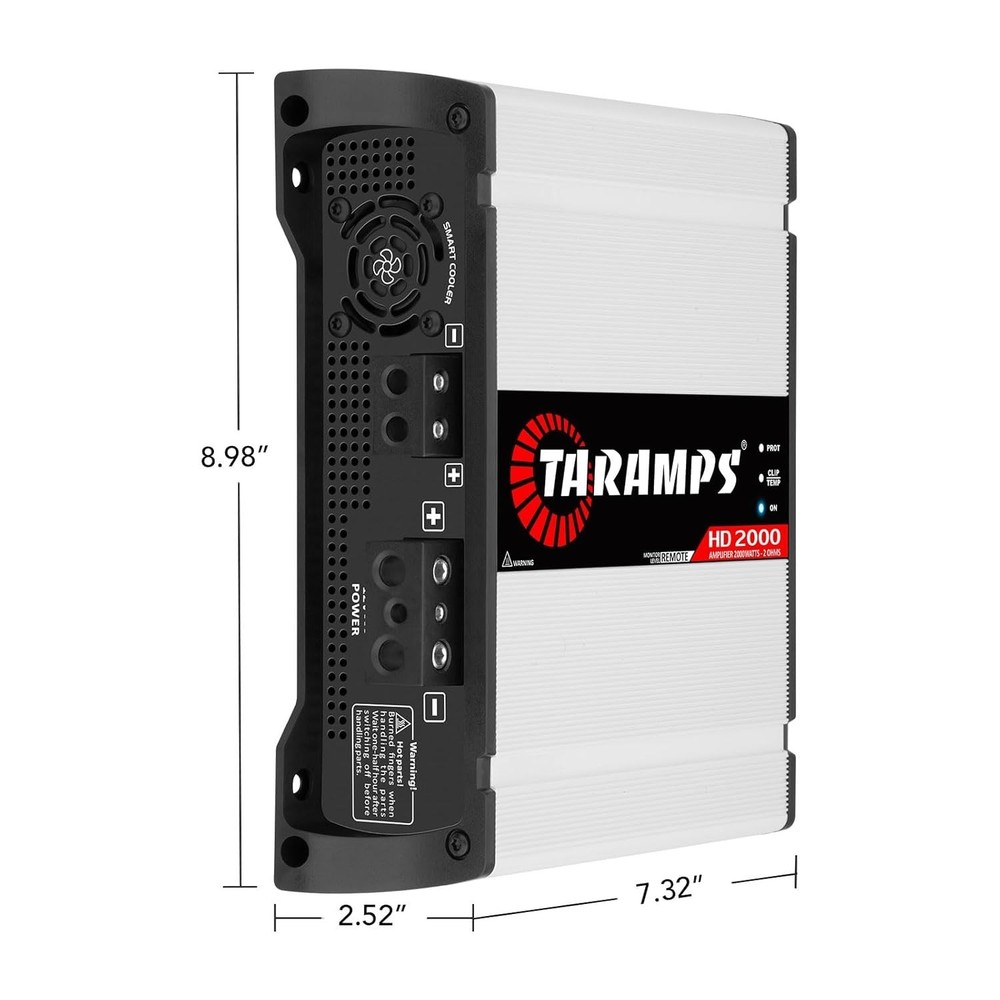 Taramps HD 2000 2 OHMS Class D Full Range Amplifier 1 Channel 2000 Watts RMS