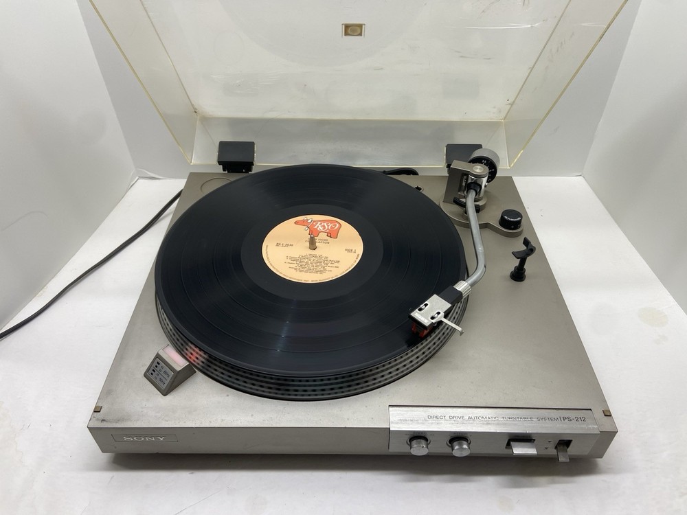 Sony PS-212 Direct Drive Turntable Bench Tested Working Missing Right Foot