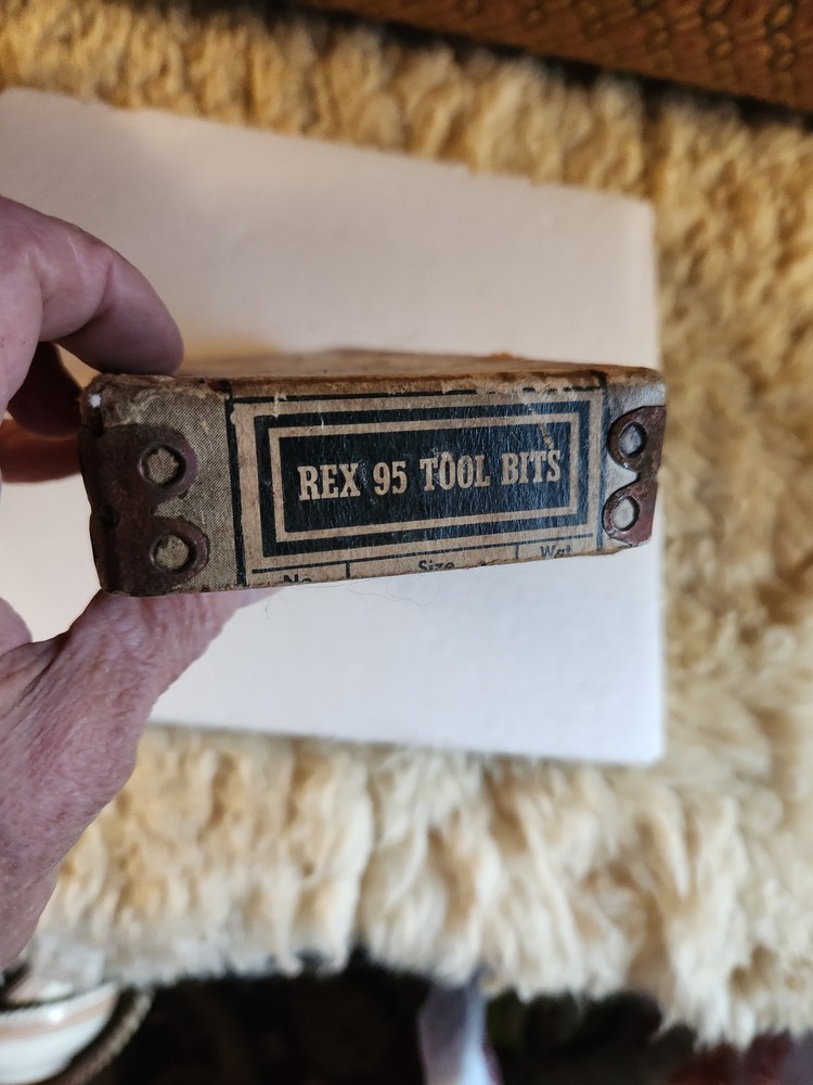 Vintage Rex Tool Bits High Speed Steel Empty Vintage Box