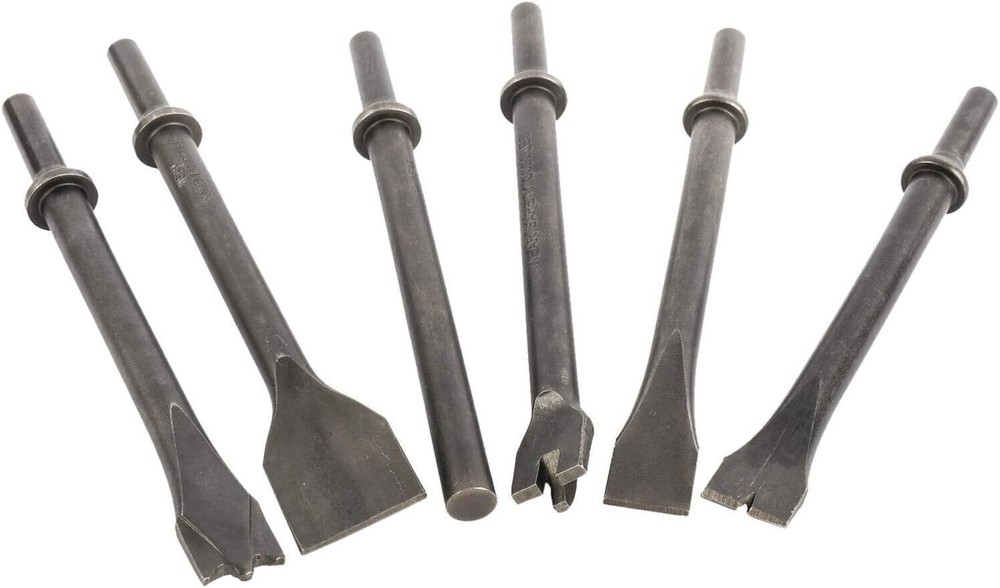 ✅ 9 Pack Pneumatic Air Hammer Punch Chipping Bits 0.39 In Shank Tools Set Chisel