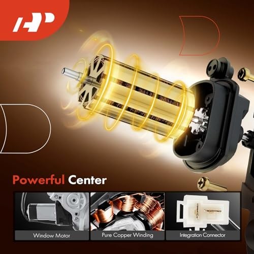Electric Power Window Regulator with Motor Compatible with Front Driver Side