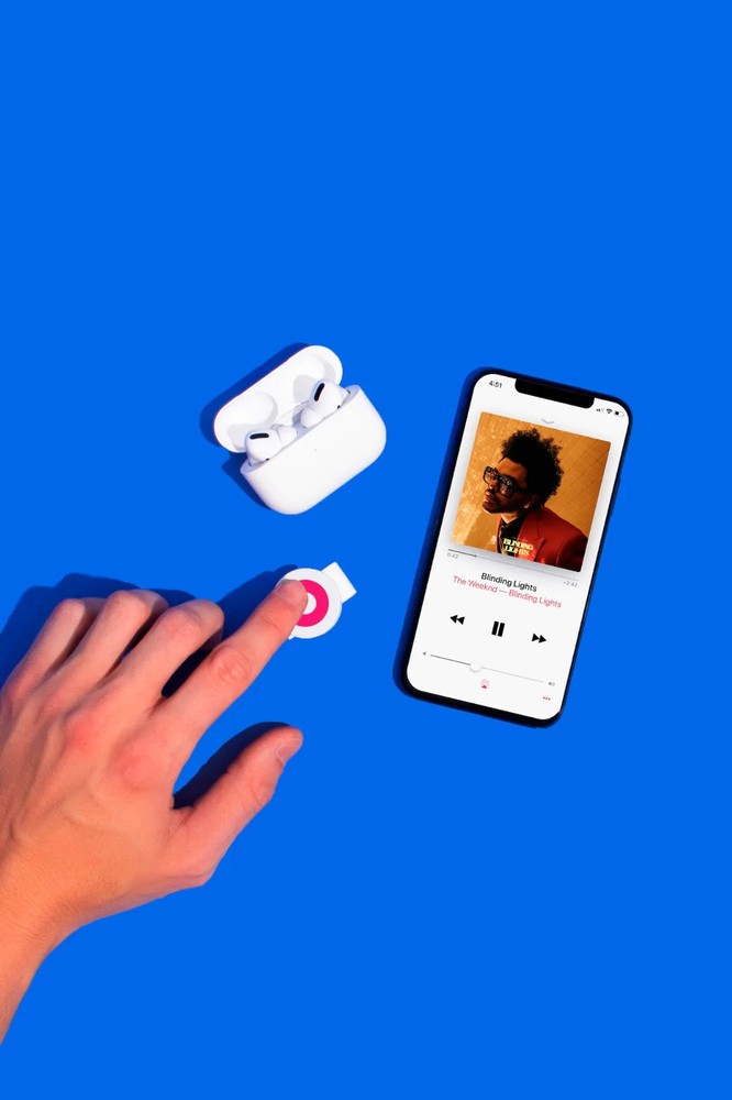 🔥 Snap Clip Bluetooth Remote Camera Shutter Phone Kit Cat Klock Blue 🔥