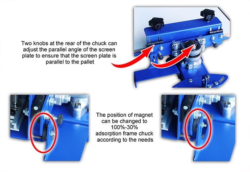 Desktop 1 Color Screen Printing Machine Press Printer with Rotary Screen Holder