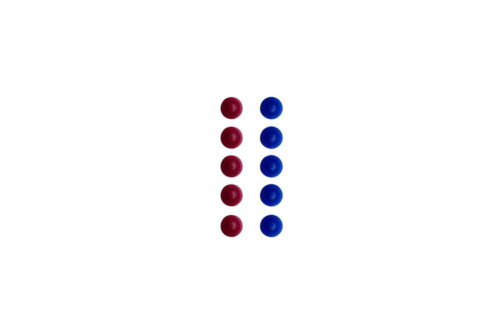 Ceramic Magnets - Blue & Red Strong Durable Circle Fridge Magnets