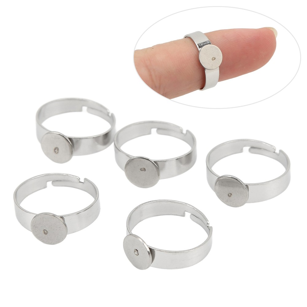 Adjustable Ring Blanks Ring Blanks 8mm Base Diameter 20PCS For Rings For