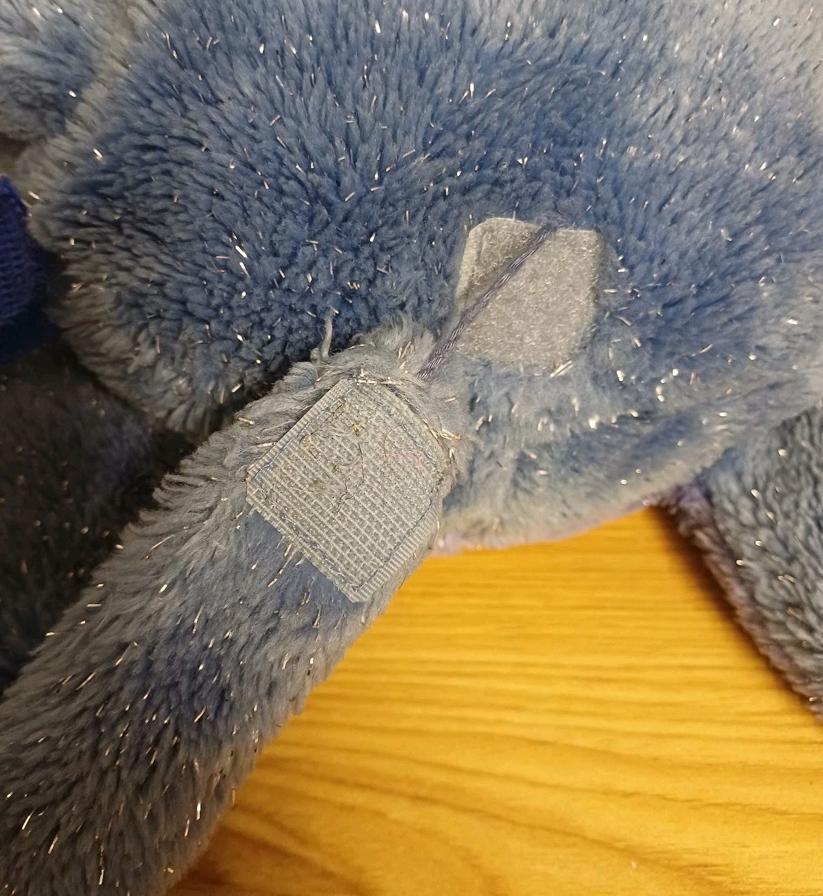 Disney Store Eeyore Sparkly Plush Backpack Adjustable Blue Straps Bag Cuddly