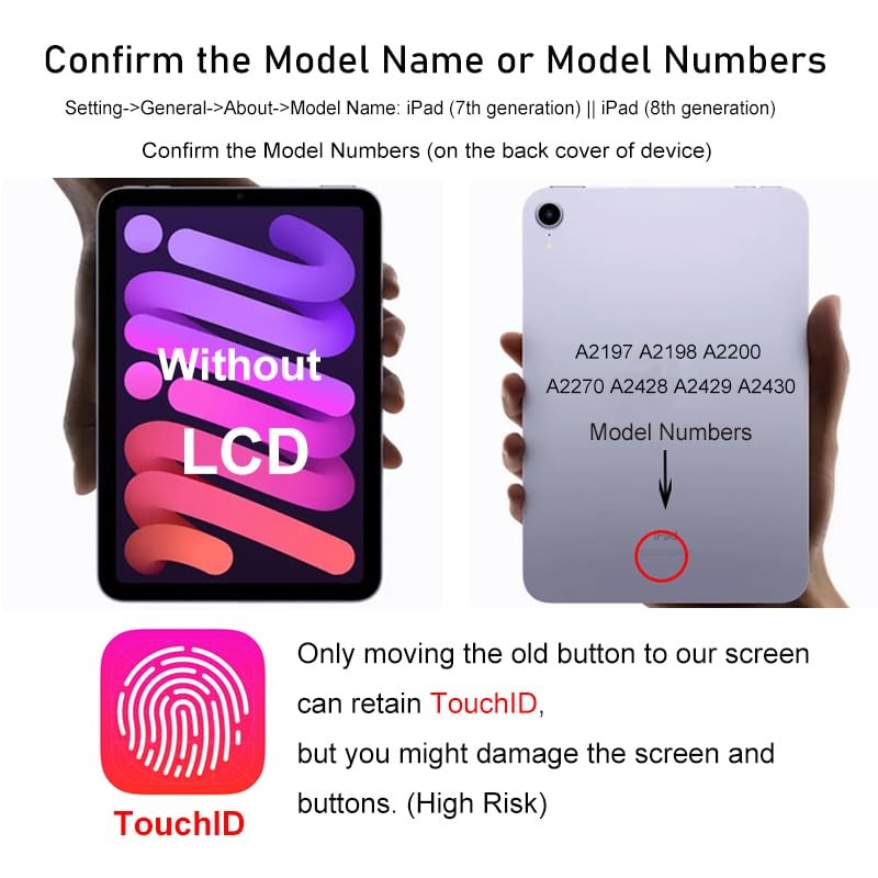 iPad 7th 8th Gen Screen Replacement Kit