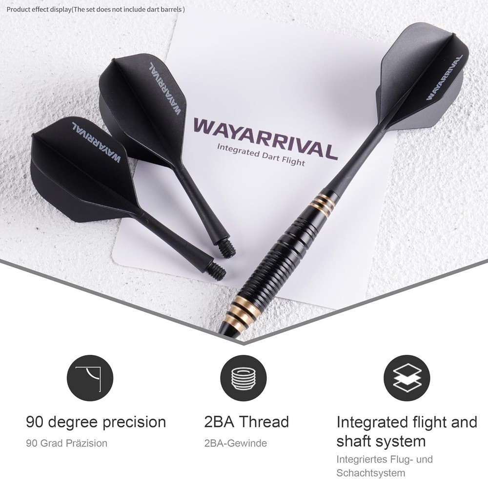 Lightweight Integrated Dart Flights - Quick 1-Second Setup, Perfect for Home Fun