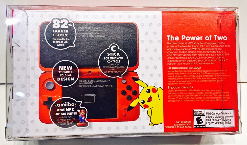 1 Box Protector for NINTENDO 2DS XL Console Boxes (NTSC) Clear Case