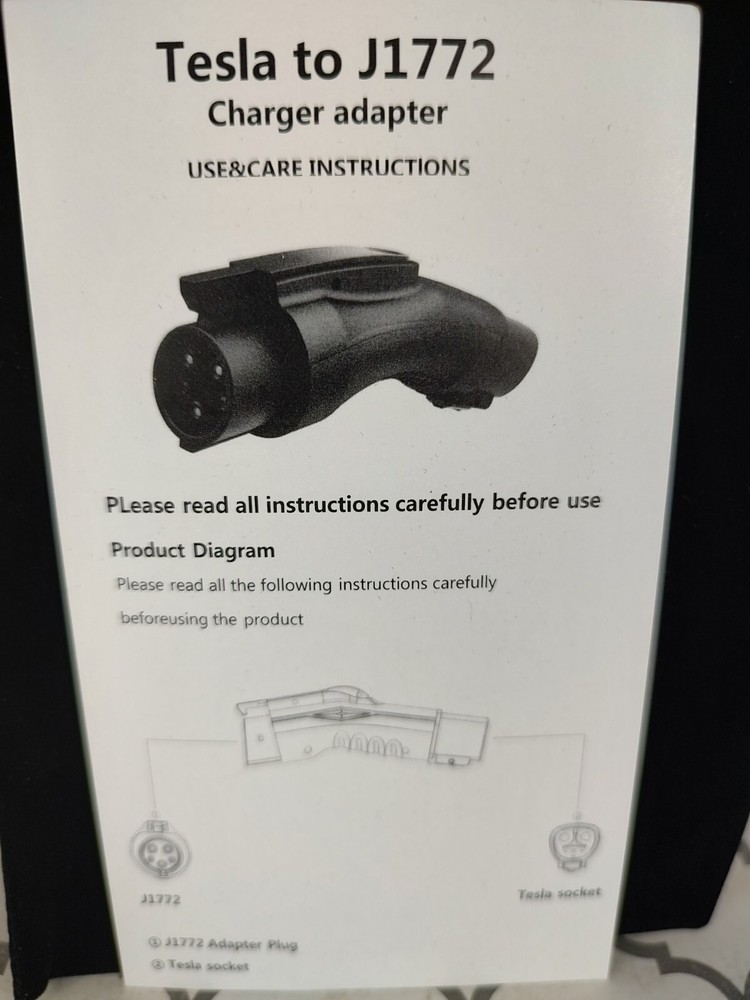 Tesla To J1772 Adapter NEW/ OPEN BOX