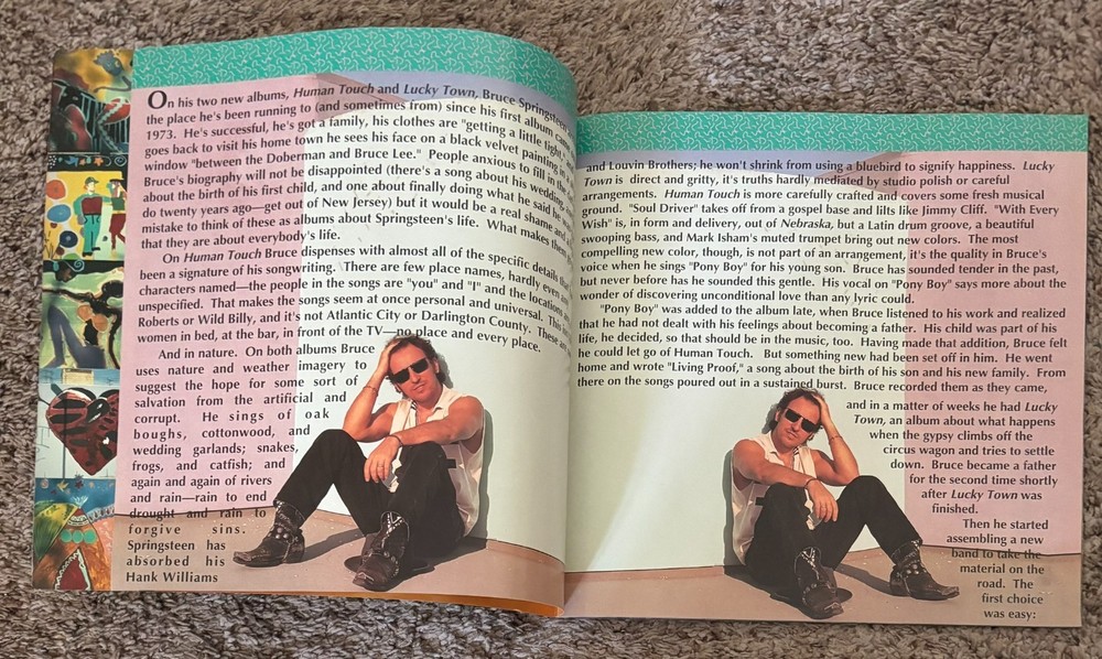 Bruce Springsteen World Tour 1992-93 Tour Program - Human Touch