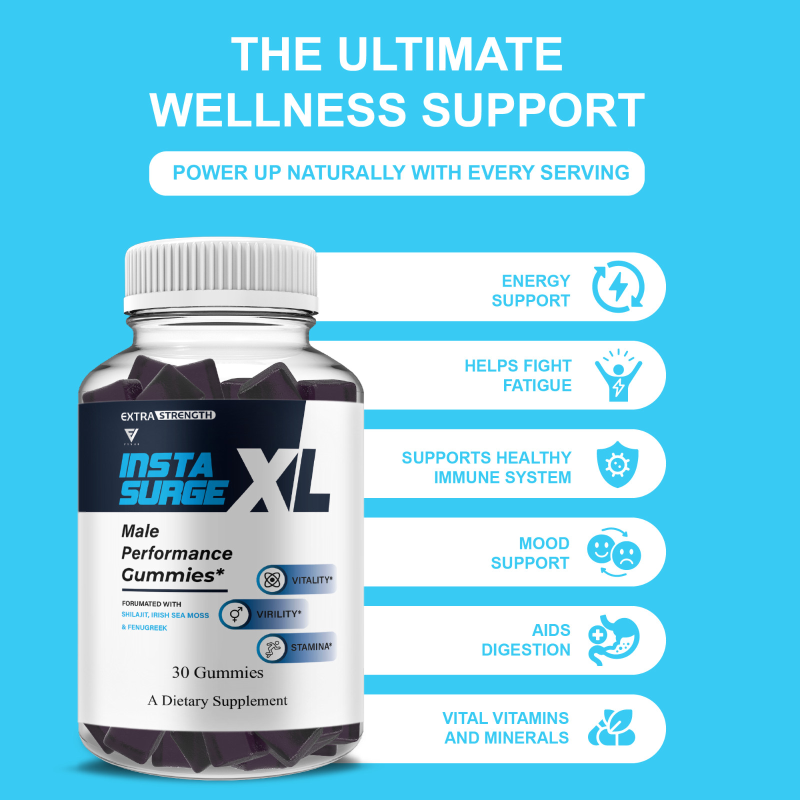 Insta Surge XL Performance, InstaSurgeXL Advanced Formula (30 gummies)