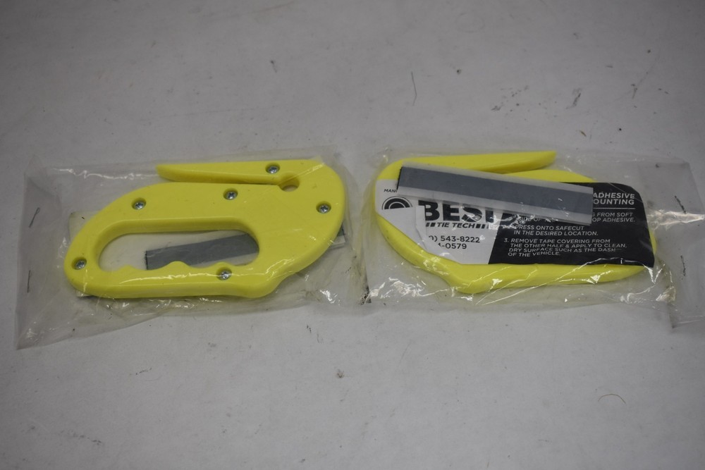 Safe Cut Cutters with Hook and Loop Adhesive Provided for Mounting Yellow 2 Pack