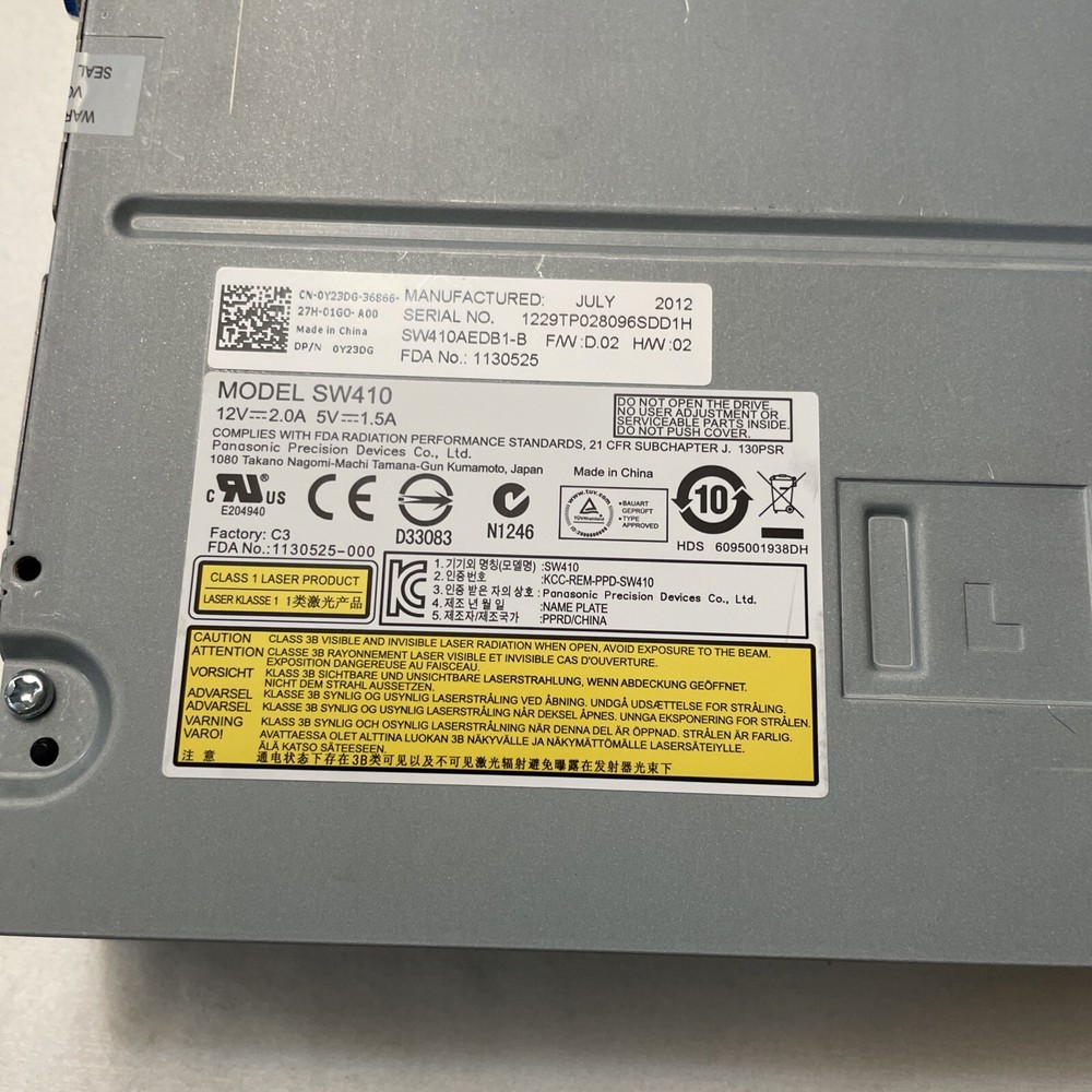 PANASONIC DVD ROM DRIVE SW410 AED81-B