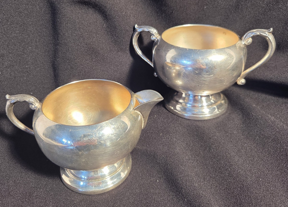 Guildcraft Silversmiths Creamer & Open Sugar