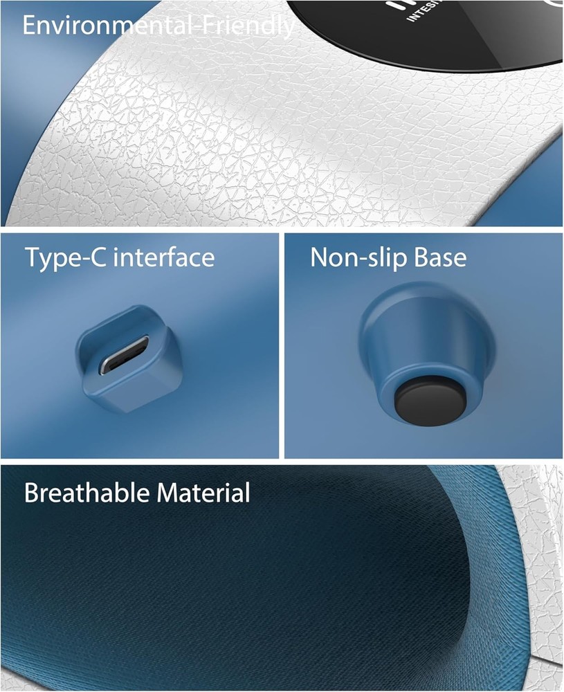 CINCOM Upgraded Hand Massager with Heat and Compression for Arthritis Blue