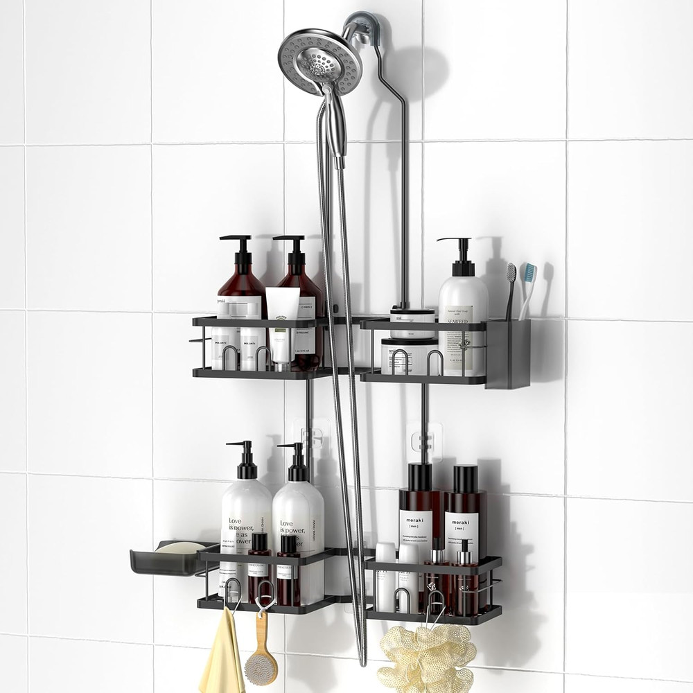 REINHARDT Adjustable Shower Caddy Hanging Rustproof Shower Caddy for Handheld Sh