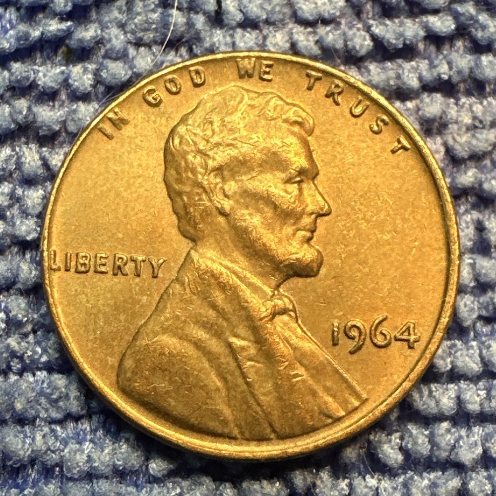 1964 Lincoln Memorial Cent Machine Doubling On Reverse Error!